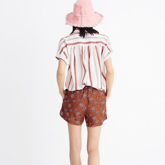 Madewell Woman’s Drapey Pull-On Shorts in Warm Paisley Size Medium - Picture 8 of 8